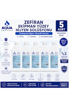Aqua Zefiran Ekipman Yüzey Hijyen Solüsyonu 1l 5 Adet Aqua Zefiran Ekipman Yüzey Hijyen Solüsyonu 1l 5 Adet
