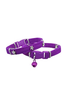 Markapet Kadife Kedi Boyun Tasması Yıldızlı 20-32 Cm Mor Markapet Kadife Kedi Boyun Tasması Yıldızlı 20-32 Cm Mor