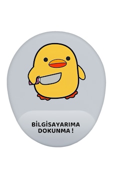 Bela Ördek Bilgisayarıma Dokunma Kaymaz Buruşmaz Kırılmaz Bilek Destekli Mouse Pad Gri Bela Ördek Bilgisayarıma Dokunma Kaymaz Buruşmaz Kırılmaz Bilek Destekli Mouse Pad Gri
