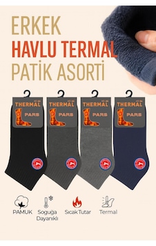 Pars Thermal Havlu Patik Çorap Çok Renkli