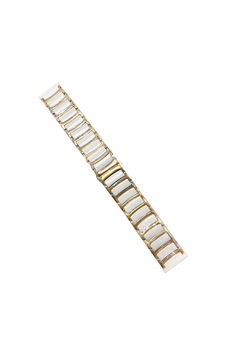 Galaxy Watch 46mm 22mm Seramik Metal Ogaa Kordon-beyaz-gold Galaxy Watch 46mm 22mm Seramik Metal Ogaa Kordon-beyaz-gold