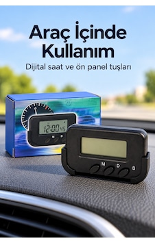 Kronometreli Oto Saat Alarm Ve Dijital Ekranlı Kronometreli Oto Saat Alarm Ve Dijital Ekranlı