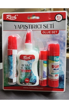 Rich Yapıştırıcı Seti Glue Set Çok Amaçlı Güçlü Yapıştırma Çözümü- 4lü Set Rich Yapıştırıcı Seti Glue Set Çok Amaçlı Güçlü Yapıştırma Çözümü- 4lü Set