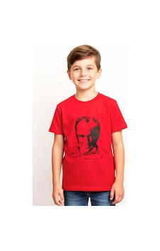 Modanino Erkek Çocuk Ataturk Posterli T-shirt 8-12 Yaş 12541 Kırmızı Modanino Erkek Çocuk Ataturk Posterli T-shirt 8-12 Yaş 12541 Kırmızı
