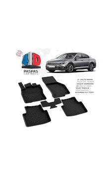 Vw Passat B8.5 4d Araca Özel Havuzlu Kauçuk Paspas 2019 Ve Üzeri