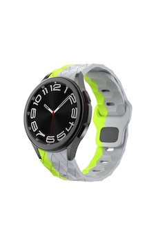 Galaxy Watch 6 40mm Ecrz Krd-116 20mm Futbol Desenli Spor Tasarımlı Silikon Kordon-gri-yeşil Galaxy Watch 6 40mm Ecrz Krd-116 20mm Futbol Desenli Spor Tasarımlı Silikon Kordon-gri-yeşil