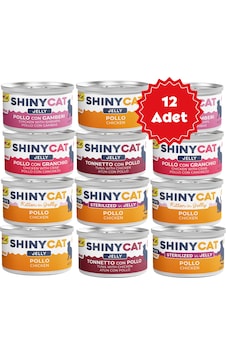 Gimcat Shinycat Jelly Jöle İçinde Tavuklu Karışık Kedi Konserve Maması 70grx12 Adet