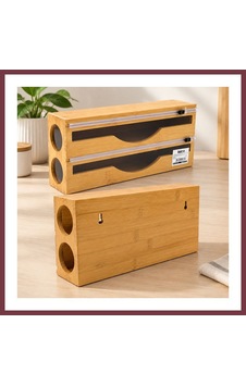 Storeşahin Bambu Ahşap Streç & Folyo Dispenseri Havluluk, Kesici Kanallı Shn0720 Storeşahin Bambu Ahşap Streç & Folyo Dispenseri Havluluk, Kesici Kanallı Shn0720