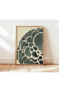 Soyut Organik Duvar Sanatı Baskısı, Modern Minimalist Poster, Botanik Esintili Dairesel Sanat Eseri, Ev Veya Ofis İçin Çağdaş Doğa Dekorasyonu