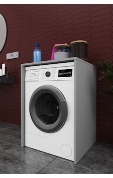 Lüks Çamaşır Makinesi Dolabı %100 Mdf Çamaşır Kurutma Banyo Dolabı Bd07 Kül Gri Lüks Çamaşır Makinesi Dolabı %100 Mdf Çamaşır Kurutma Banyo Dolabı Bd07 Kül Gri
