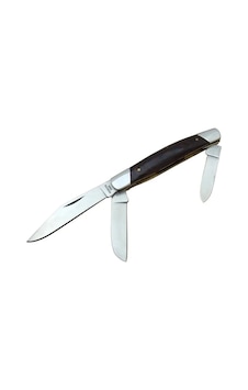 K-15 Falkon Üç Ağızlı / Üçlü Çakı 18 Cm - Ahşap Saplı, Manuel Çok Renkli