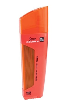 Serve Double 0.7 MM Min + Fosforlu Kalem Kırmızı Serve Double 0.7 MM Min + Fosforlu Kalem Kırmızı