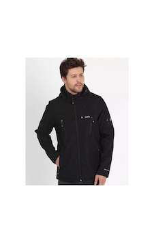 Mikro Taktikal Tactikal Softjel İçipolar Sıvı Ve Rüzgar Geçirmez Outdoor Kışlık Mont Kapüşon Fermuarlı Siyah