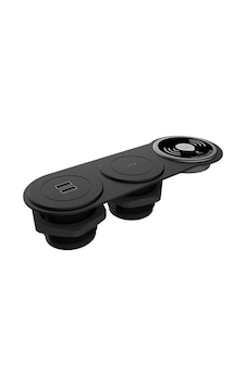 Circular-line Modüler Hızlı Şarj Kutusu Wireless UsbType-C Siyah
