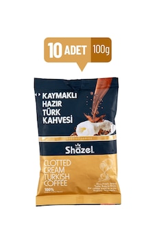 Shazel Kaymaklı Hazır Türk Kahvesi 100 Gr X 10 Adet Türk Kahvesi