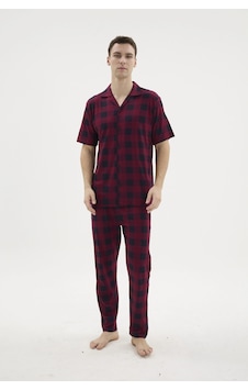 Kocabey Kkt-26158 Erkek Apaj Yaka Düğmeli Pijama Takımı Mürdüm Kocabey Kkt-26158 Erkek Apaj Yaka Düğmeli Pijama Takımı Mürdüm