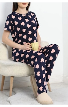Seka Store Seka Milan Kumaş Alt Üst Aynı Pijama Takımı Lacipudra - 50607.1048. Çok Renkli