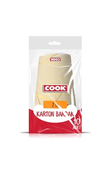 Cook Kağıt Bardak, 7 Oz 207 Ml , 10 Adet, Tek Kullanımlık Çok Renkli