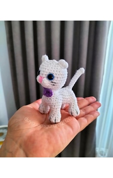 Amigurumi Sevimli Minik Beyaz Kedi Yavru Kedi Oyuncak Amigurumi Sevimli Minik Beyaz Kedi Yavru Kedi Oyuncak