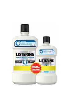 Listerine Advanced White Ağız Bakım Suyu Hafif Tat 500 ML + 250 ML Listerine Advanced White Ağız Bakım Suyu Hafif Tat 500 ML + 250 ML