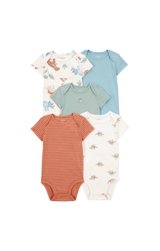 Carter's Layette Erkek Bebek Kısa Kollu 5'li Body 1t008710 Çok Renkli Carter's Layette Erkek Bebek Kısa Kollu 5'li Body 1t008710 Çok Renkli