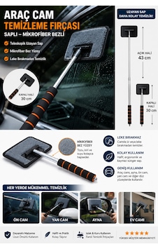 Loacandleco Araç Cam Temizleme Fırçası Saplı Mikrofiber Bezli Uzayan Saplı Cam Silme Aparatı Siyah - 896971466 Siyah Loacandleco Araç Cam Temizleme Fırçası Saplı Mikrofiber Bezli Uzayan Saplı Cam Silme Aparatı Siyah - 896971466 Siyah