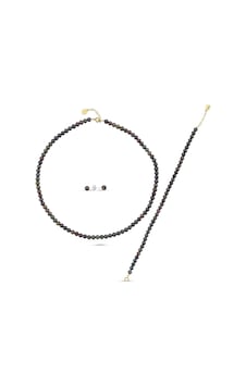 6,5 Mm Siyah İnci Küpe Kolye Bileklik Üçlü Set 40 Cm 6,5 Mm Siyah İnci Küpe Kolye Bileklik Üçlü Set 40 Cm