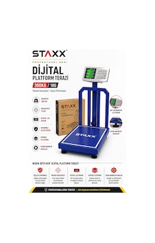 Staxx Stx300tra 300 Kg Dijital Platform Terazi Elektronik Baskül Endüstriyel Hassas Ölçüm Korumalı Staxx Stx300tra 300 Kg Dijital Platform Terazi Elektronik Baskül Endüstriyel Hassas Ölçüm Korumalı