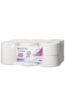 Wanda Soft Extra Mini Jumbo Tuvalet Kağıdı 3 Kg 12 Li Paket, 2 Katlı, Wanda Soft Extra Mini Jumbo Tuvalet Kağıdı 3 Kg 12 Li Paket, 2 Katlı,