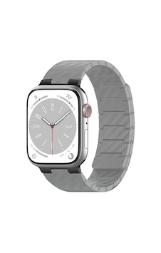 Apple Watch Uyumlu 45mm Carbon Steel Kordon - Yıldız Işığı Apple Watch Uyumlu 45mm Carbon Steel Kordon - Yıldız Işığı