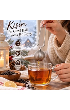 Bitki Çayı Demleme Süzgeci Paslanmaz Çelik Çay Ve Bitki Süzgeci Metalik