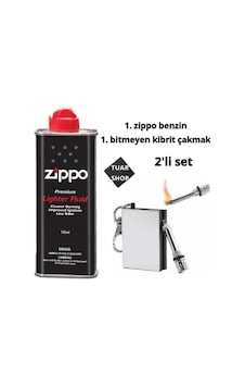 Orjinal Benzini Ve Benzinli Metal Bitmeyen Kibrit Çakmak 2 Li Set Orjinal Benzini Ve Benzinli Metal Bitmeyen Kibrit Çakmak 2 Li Set