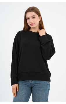 Alexander Gardi Kadın Bisiklet Yaka Çizgili Sweatshirt B24-00248 Siyah Alexander Gardi Kadın Bisiklet Yaka Çizgili Sweatshirt B24-00248 Siyah