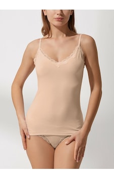 Suwen Soft Touch Lacy İnce Askılı Atlet St6830607d023 Suwen Soft Touch Lacy İnce Askılı Atlet St6830607d023