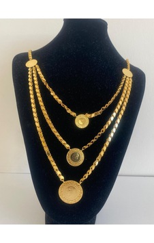 Altın Görünümlü Halep Zincirli Kolye Gold Altın Görünümlü Halep Zincirli Kolye Gold