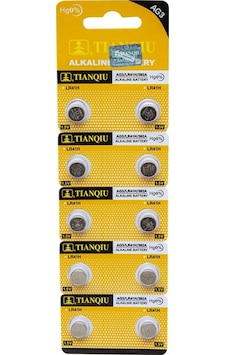 Tianqiu AG3 LR41H/392A Alkalin Düğme Pil 10'lu Tianqiu AG3 LR41H/392A Alkalin Düğme Pil 10'lu