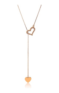 Kuyumcudukkani Kalp Sallantılı Şal Kolye-37231-r Rose Gold Kuyumcudukkani Kalp Sallantılı Şal Kolye-37231-r Rose Gold