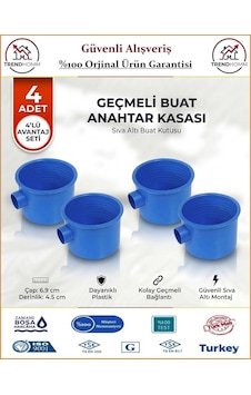 Trendhomm Anahtar Kasası - Geçmeli Halojen Free Alev Yaymayan Kasa - 4 Adet Trendhomm Anahtar Kasası - Geçmeli Halojen Free Alev Yaymayan Kasa - 4 Adet