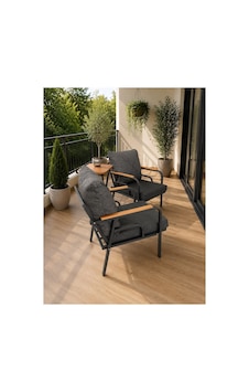 Bahçe Balkon Mobilyası Çay Seti 1+1 Sehpasız Gri Gri Bahçe Balkon Mobilyası Çay Seti 1+1 Sehpasız Gri Gri