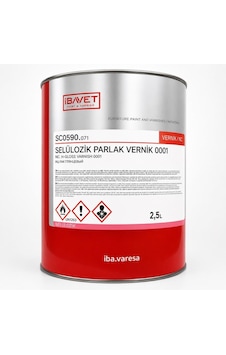 İbavet Selülozik Parlak Vernik Şeffaf 2.5 Lt
