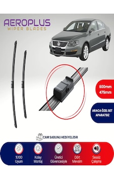 Aeroplus VW Passat Muz Silecek Takımı 2006-2010 B6 Aeroplus VW Passat Muz Silecek Takımı 2006-2010 B6