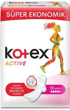 Kotex Active Ultra Hijyenik Ped Uzun 18'li Kotex Active Ultra Hijyenik Ped Uzun 18'li