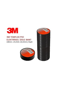 3 M Temflex Siyah Izolebant Elektrik Bandı 10'lu 3 M Temflex Siyah Izolebant Elektrik Bandı 10'lu