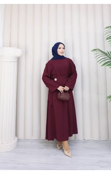 Mitodo Yandan Tokalı Modal Tencel Elbise Mevsimlik Bordo Mitodo Yandan Tokalı Modal Tencel Elbise Mevsimlik Bordo
