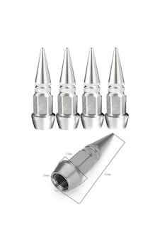 Alüminyum Sivri Sibop Kapağı 4'lü Gri Sibob Kapağı 45mm
