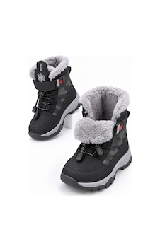 Muggo Tundy İçi Kürklü Cırtlı Ve Bağcıklı Unisex Çocuk Kar Botu Siyah Muggo Tundy İçi Kürklü Cırtlı Ve Bağcıklı Unisex Çocuk Kar Botu Siyah