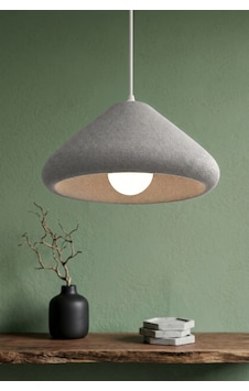 Kubbe Form Sarkıt Avize Beton Görünümlü Dokulu Modern Dekoratif Avize E27 25 Cm - Gri Beyaz Kubbe Form Sarkıt Avize Beton Görünümlü Dokulu Modern Dekoratif Avize E27 25 Cm - Gri Beyaz