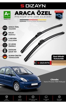 S-dizayn Citroen Xsara Picasso N68 Makyajlı Ön Cam Silecek Seti 2005-2010 Premium Araca Özel 60-45 C