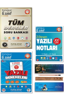 Tonguç Akademi 6. Sınıf Tüm Dersler Soru Bankası Fijital- 2. Dönem Yazılı Notları - Yazılı Denemeleri Set 3 Kitap Tonguç Akademi 6. Sınıf Tüm Dersler Soru Bankası Fijital- 2. Dönem Yazılı Notları - Yazılı Denemeleri Set 3 Kitap
