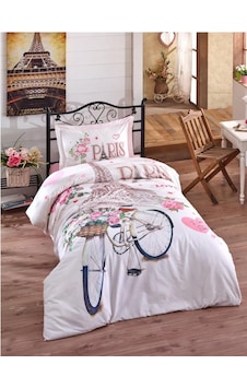 Clasy Paris Love Ranforce Nevresim Takımı Tek Kişilik Pembe Clasy Paris Love Ranforce Nevresim Takımı Tek Kişilik Pembe